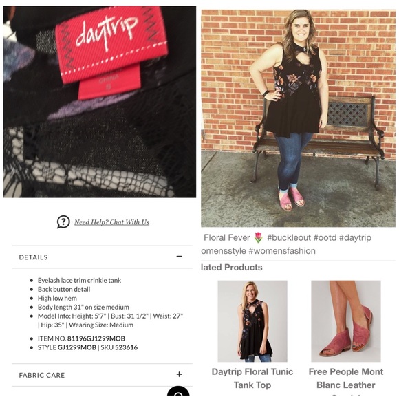 Daytrip Tunic Size Small Buckle - Picture 3 of 3